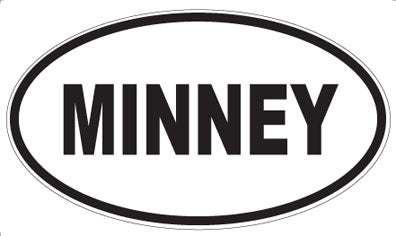 MINNEY - Oval Sticker