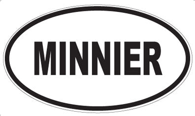 MINNIER - Oval Sticker
