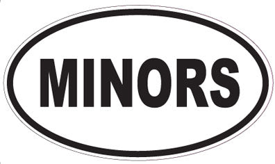MINORS - Oval Sticker