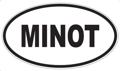 MINOT - Oval Sticker
