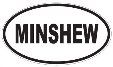 MINSHEW - Oval Sticker