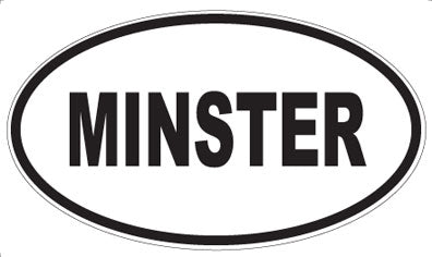MINSTER - Oval Sticker