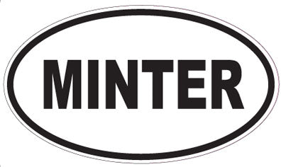 MINTER - Oval Sticker