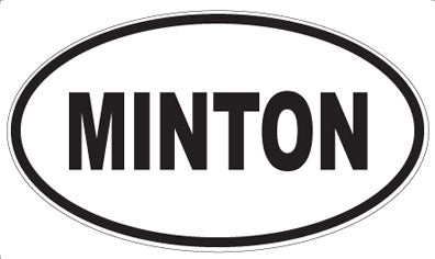 MINTON - Oval Sticker