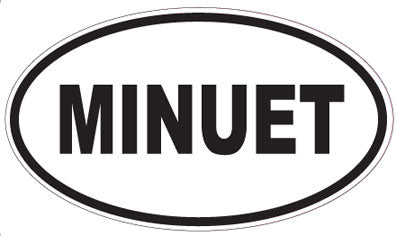 MINUET - Oval Sticker