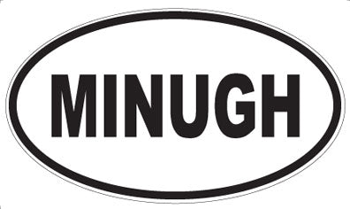 MINUGH - Oval Sticker