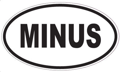 MINUS - Oval Sticker