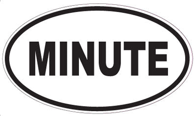 MINUTE - Oval Sticker