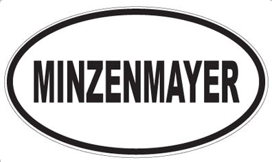 MINZENMAYER - Oval Sticker