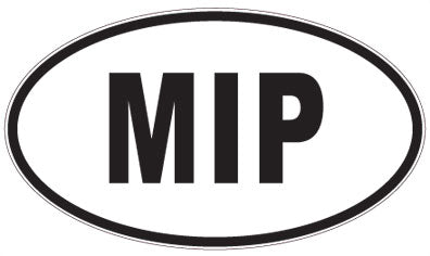 MIP - 3 Letter Initials Oval Sticker
