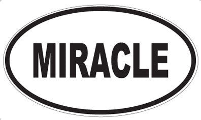 MIRACLE - Oval Sticker