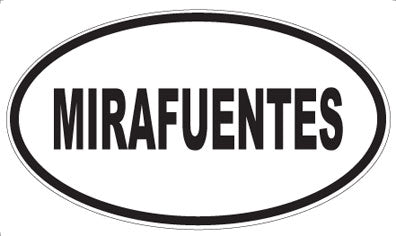 MIRAFUENTES - Oval Sticker