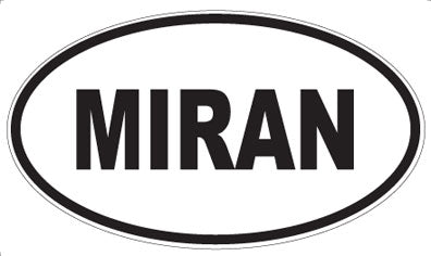 MIRAN - Oval Sticker