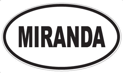 MIRANDA - Oval Sticker