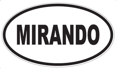 MIRANDO - Oval Sticker
