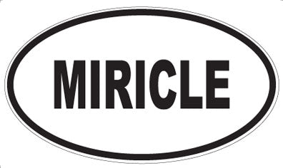 MIRICLE - Oval Sticker