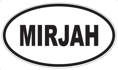 MIRJAH - Oval Sticker
