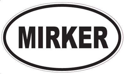 MIRKER - Oval Sticker