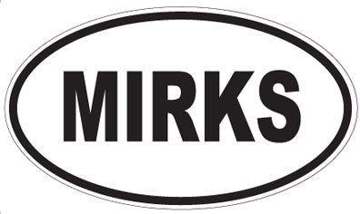 MIRKS - Oval Sticker