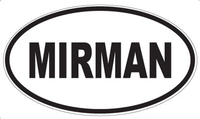 MIRMAN - Oval Sticker
