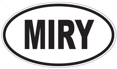 MIRY - Oval Sticker