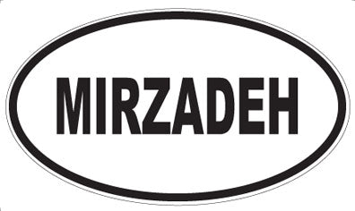 MIRZADEH - Oval Sticker