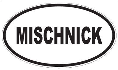 MISCHNICK - Oval Sticker