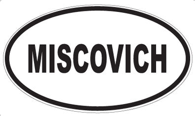 MISCOVICH - Oval Sticker