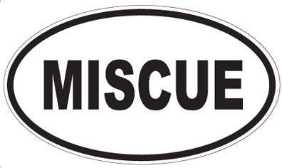 MISCUE - Oval Sticker
