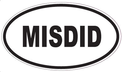 MISDID - Oval Sticker
