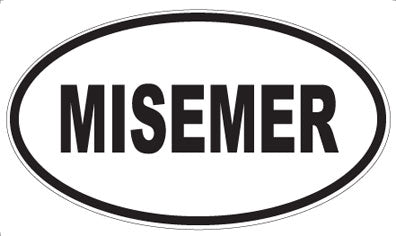 MISEMER - Oval Sticker