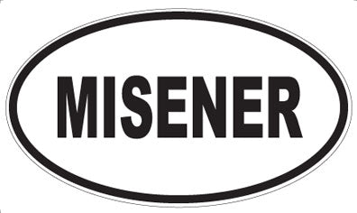 MISENER - Oval Magnet
