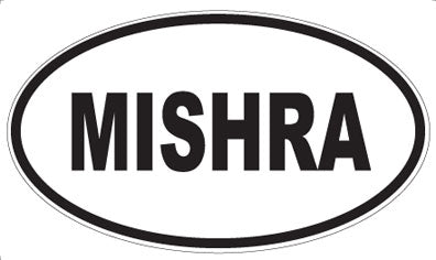 MISHRA - Oval Sticker