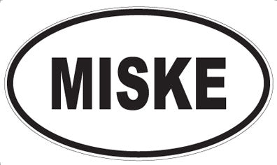 MISKE - Oval Sticker