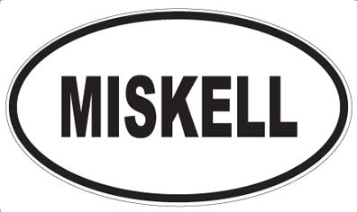 MISKELL - Oval Sticker