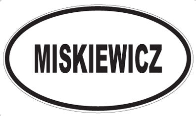 MISKIEWICZ - Oval Sticker
