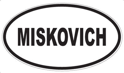 MISKOVICH - Oval Sticker