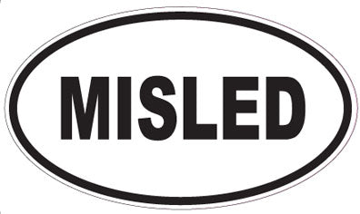 MISLED - Oval Sticker