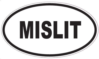 MISLIT - Oval Sticker