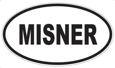 MISNER - Oval Sticker
