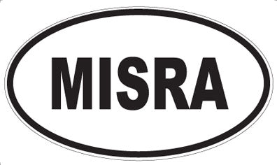 MISRA - Oval Sticker