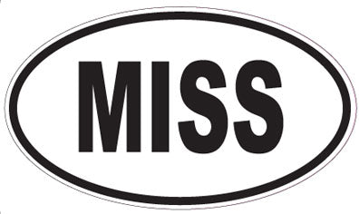 MISS - Oval Sticker