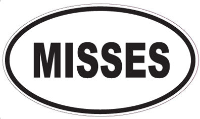 MISSES - Oval Sticker