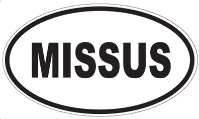 MISSUS - Oval Sticker