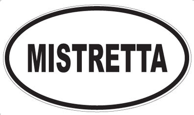 MISTRETTA - Oval Sticker
