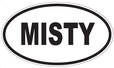 MISTY - Oval Sticker