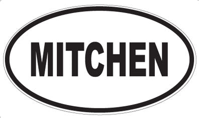 MITCHEN - Oval Sticker