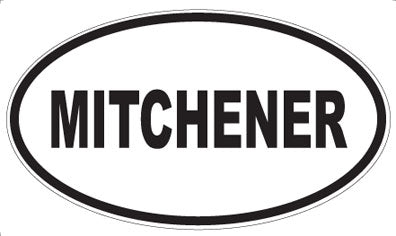 MITCHENER - Oval Sticker