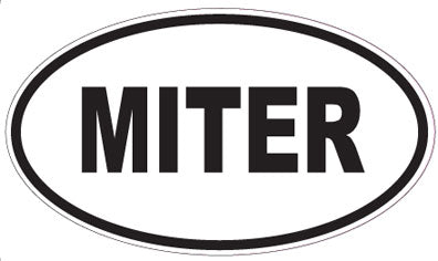 MITER - Oval Sticker
