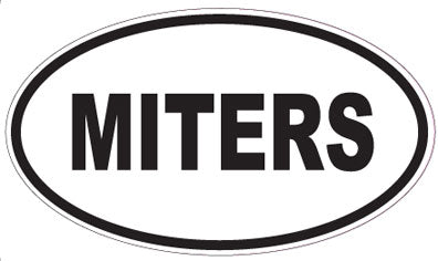 MITERS - Oval Sticker